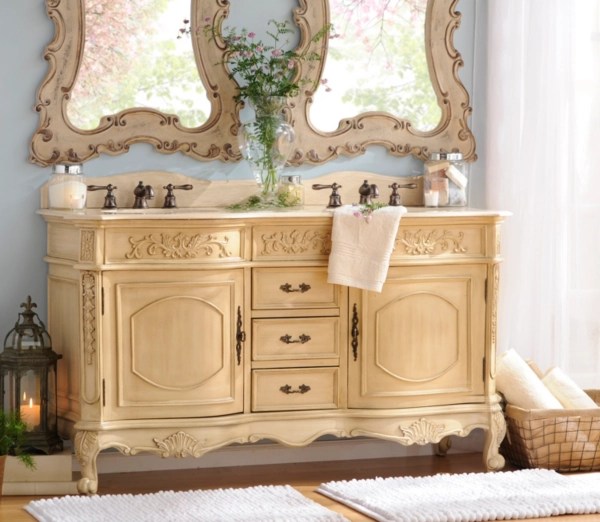 Ivory Sinclair Double Vanity Sink, 60 in. Kirklands