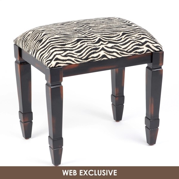 Zebra Vanity Set With Bench Vanity Bench Zebra Print