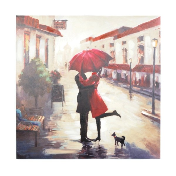 Red Umbrella Couple Canvas Art Print Kirklands