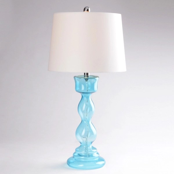 Azure Blue Glass Table Lamp Kirklands