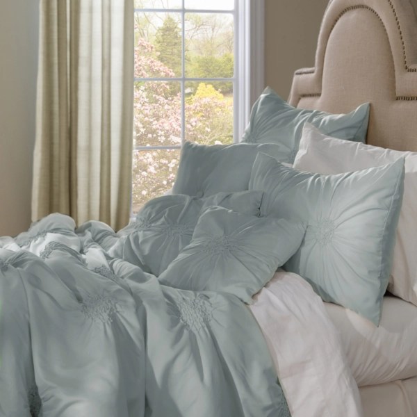 Pleated Sea Mist 7pc. King Comforter Set Kirklands