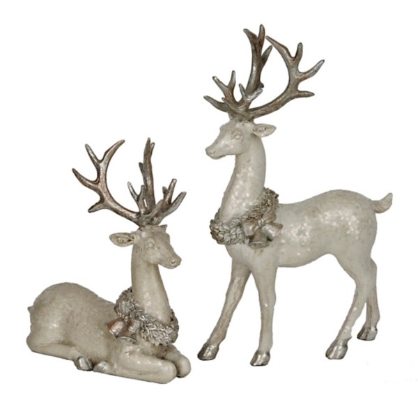 White Deer Statue, Set of 2 Kirklands