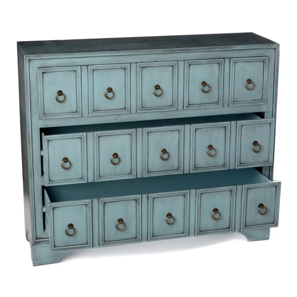 Antique Blue Apothecary 3Drawer Chest Kirklands