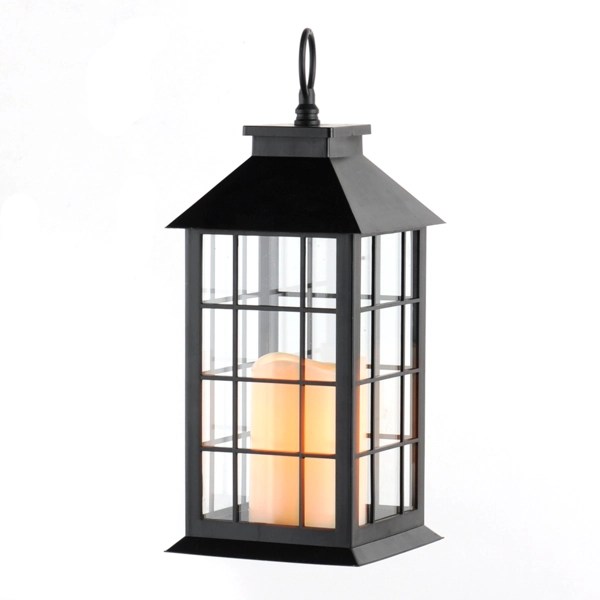 Black Lantern with LED Candle Kirklands