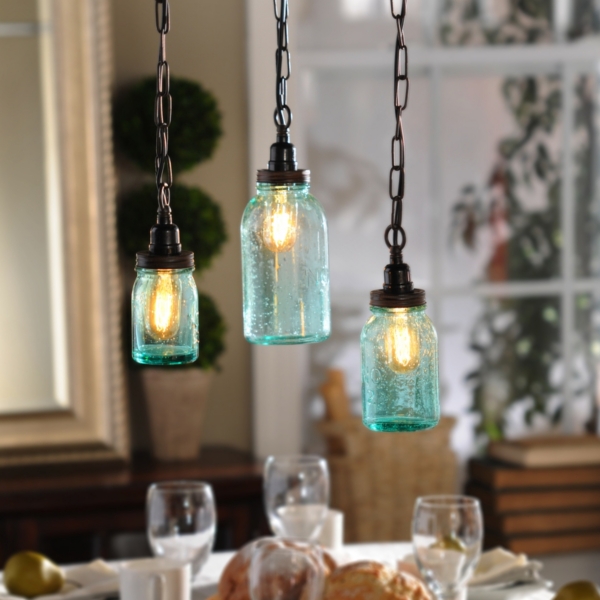 Mason Jar Pendant Light, Set of 3 Kirklands