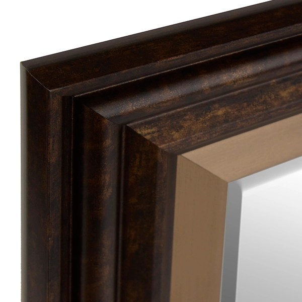 Dark Bronze & Gold Framed Mirror, 33x45 Kirklands