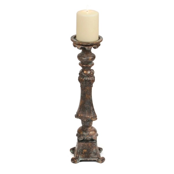 Verdigris Bronze Candlestick, 16 in. Kirklands