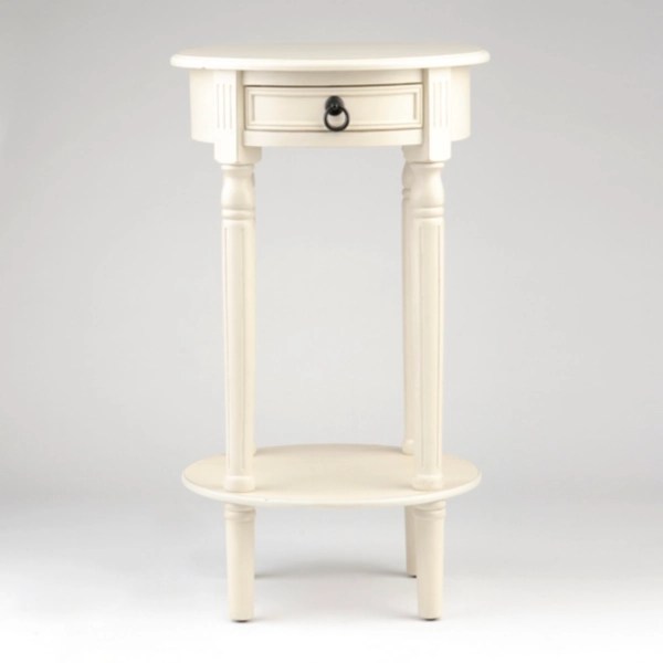 Antique White Round Accent Table Kirklands