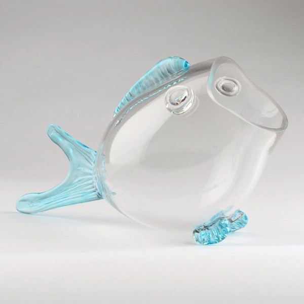Glass Fish Blue Bowl Kirklands