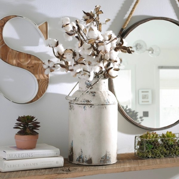 DAANIS Large Floor Vase Cream