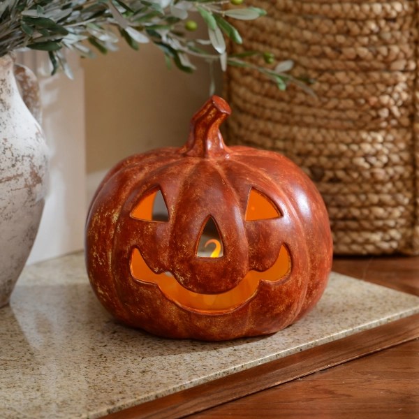 Terra Cotta LED JackOLantern Kirklands