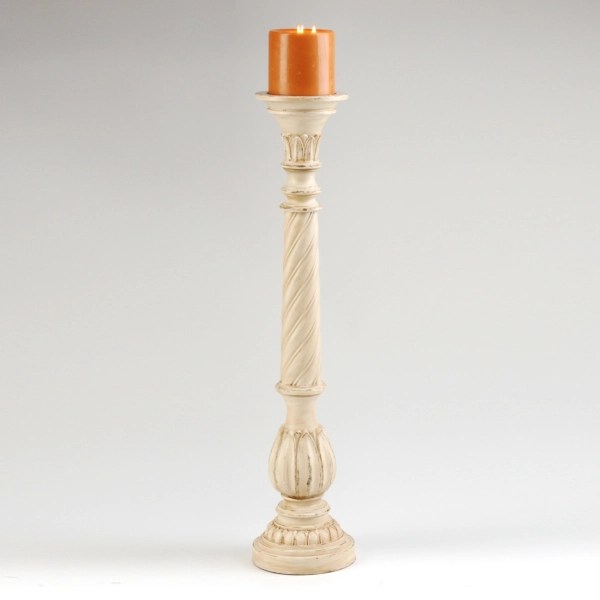 Ivory Spiral Pillar Candle Holder, 36 in. Kirklands