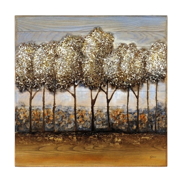 Textured Trees Wood Art Plaque Kirklands