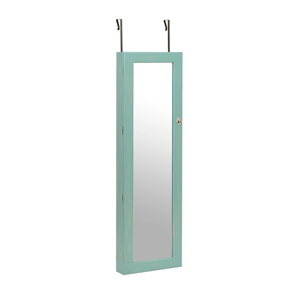 Distressed Turquoise Jewelry Armoire Mirror Kirklands