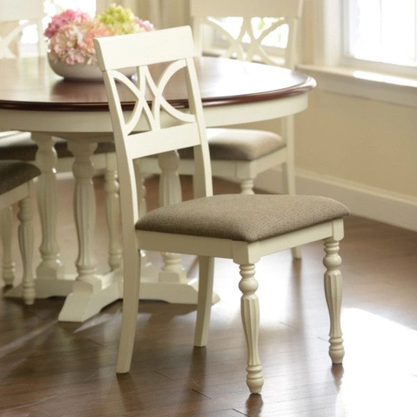 Antique White Scroll Back Dining Chair Kirklands