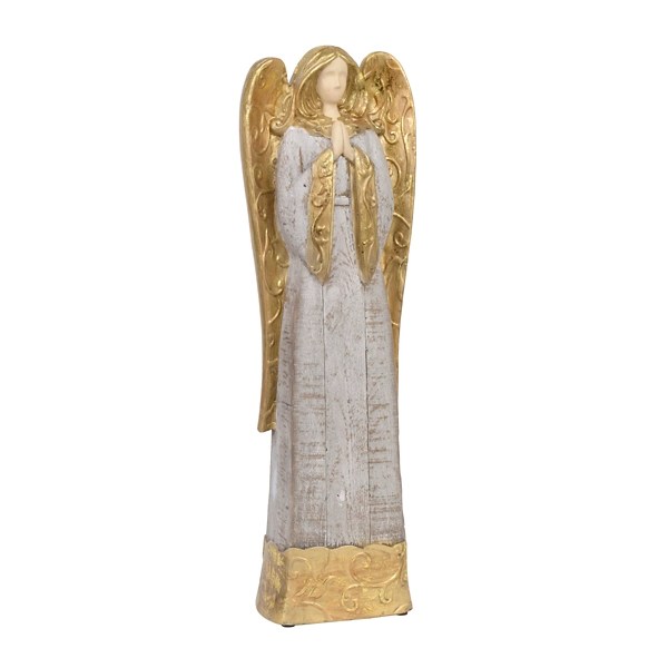 Traditional Cream Angel Statue Kirklands