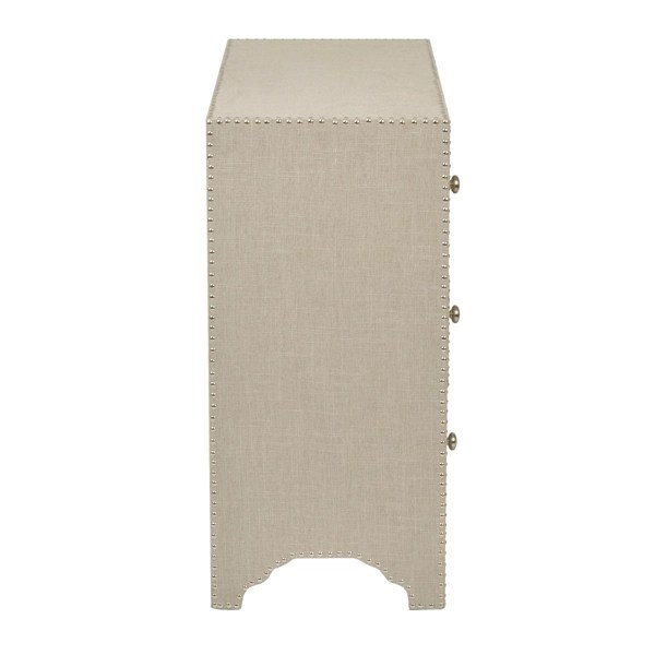 Beige Linen Upholstered Chest Kirklands
