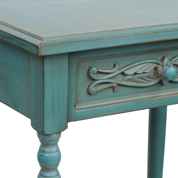 Brooke Distressed Turquoise Accent Table Kirklands