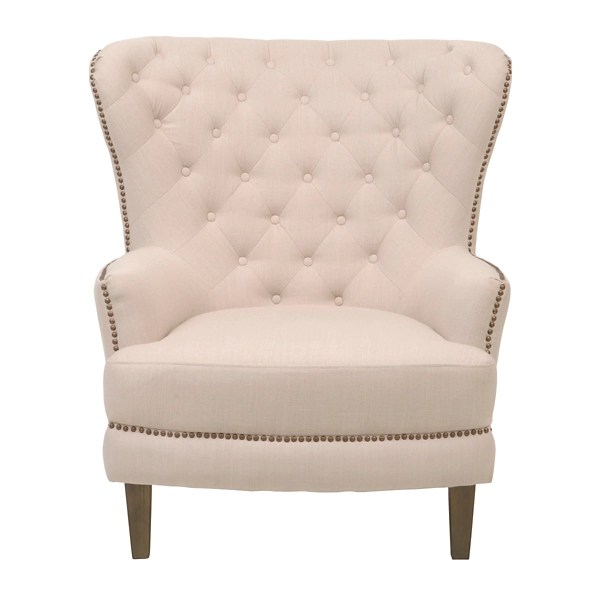 Ivory Tufted Wing Arm Chair Kirklands