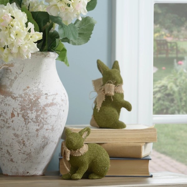Moss Easter Bunnies Statues, Set of 2 Kirklands