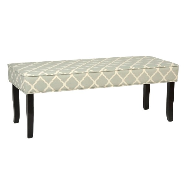 Heidi Soft Blue Trellis Bench Kirklands