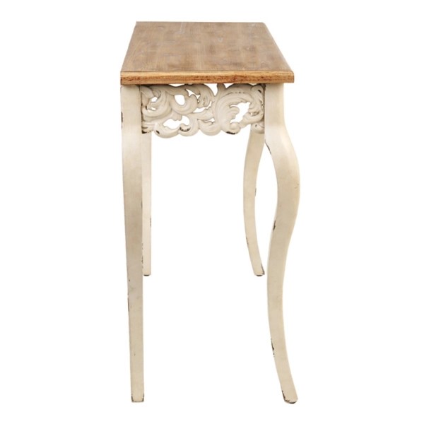 Ivory Baroque Console Table Kirklands