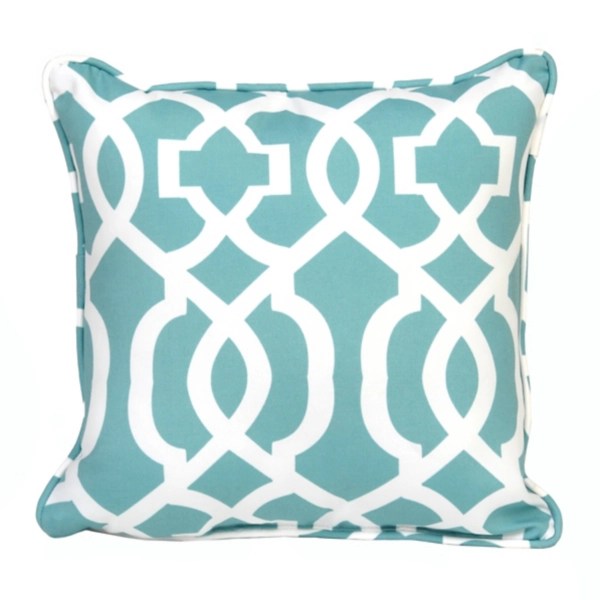 Geometric Aqua Outdoor Accent Pillow Kirklands
