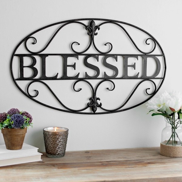 FleurdeLis Blessed Metal Plaque Kirklands