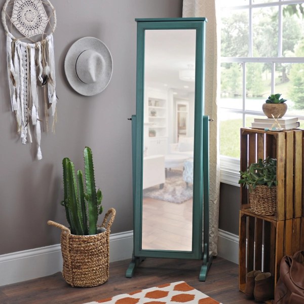 Antique Teal Cheval Armoire Mirror Kirklands