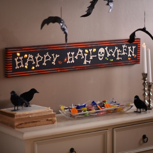 Happy Halloween LED Canvas Art Print Kirklands