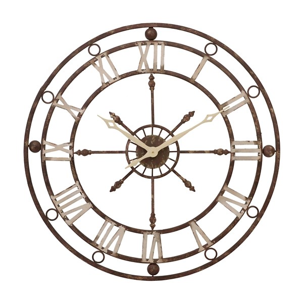 Distressed Vintage Metal Clock, 36 in. Kirklands
