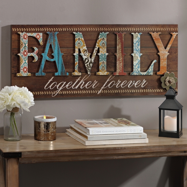 Patchwork Family Wood Plank Plaque Kirklands