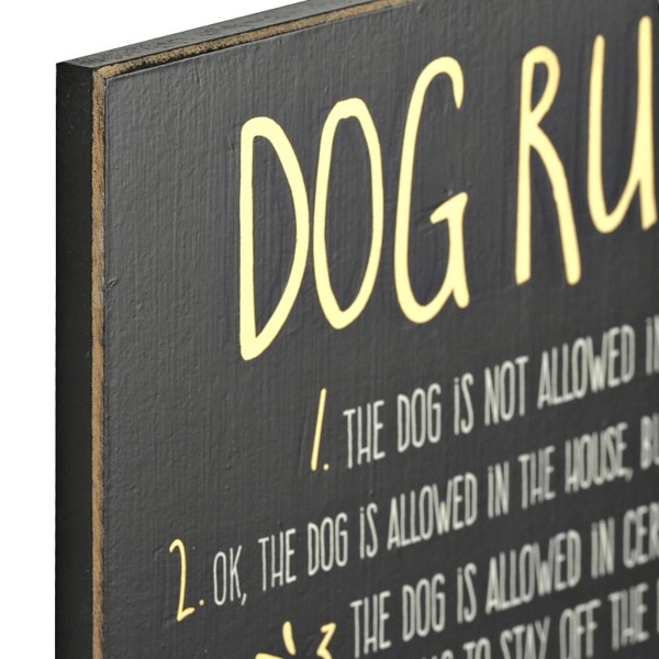 Dog Rules Wooden Plaque Kirklands