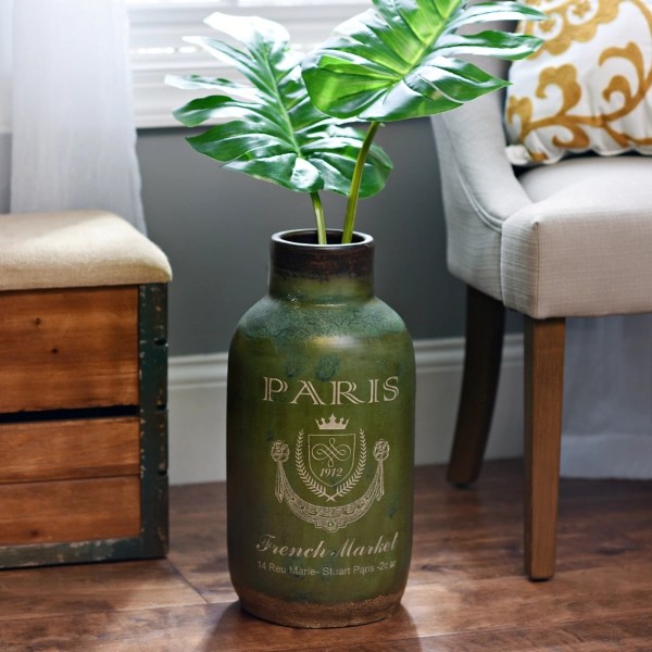 Green Paris Market Ceramic Vase Kirklands