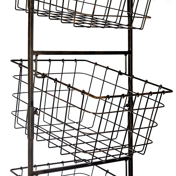 Bronze 3Tier Metal Basket Tower Kirklands