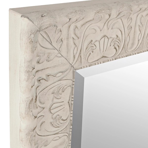 Ornate Distressed Cream Mirror, 28.7x34.7 in. Kirklands