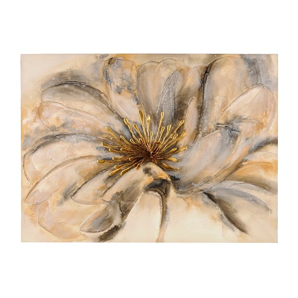 Gold and Gray Bloom Canvas Art Kirklands