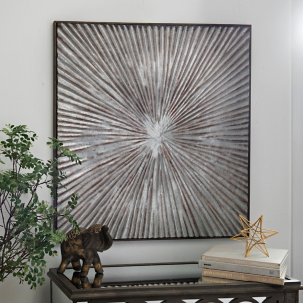 Galvanized Starburst Metal Wall Plaque Kirklands