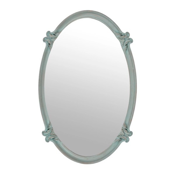 Blue Victorian Oval Mirror Kirklands