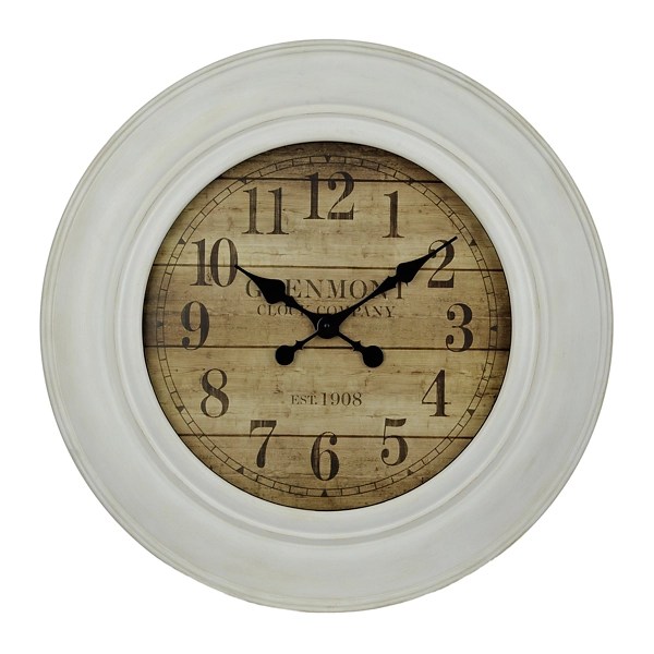 White Wash Wood Slat Wall Clock Kirklands