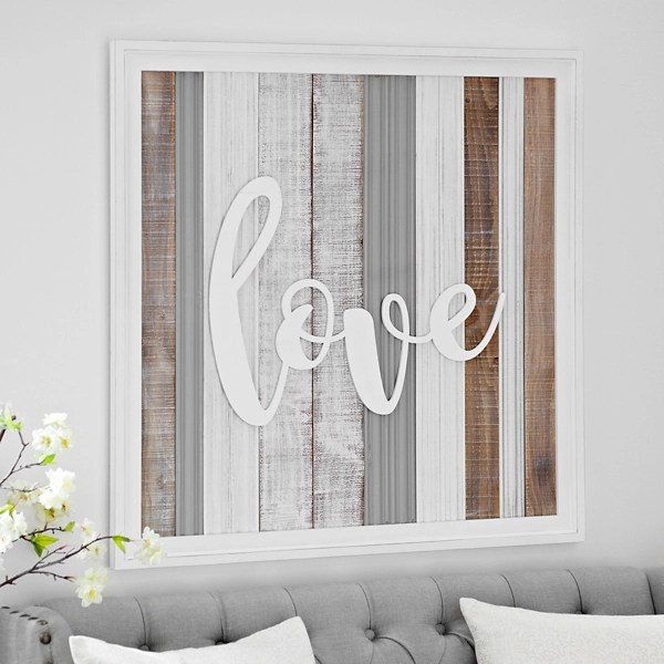 Love Washed Planks Wooden Wall Plaque Kirklands