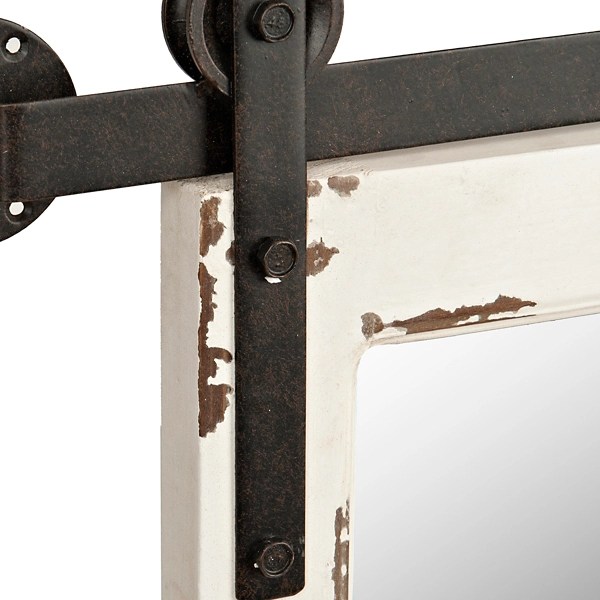 Rustic Antique White Farmhouse Mirror Kirklands