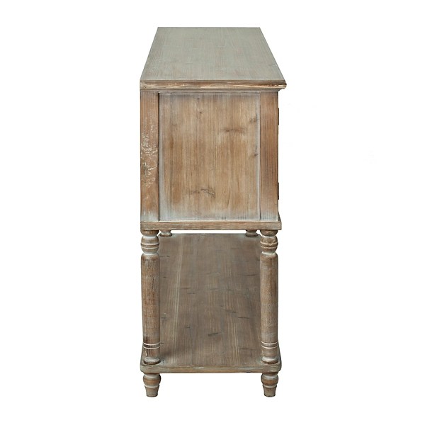 Wood and Glass Barn Door Console Table Kirklands