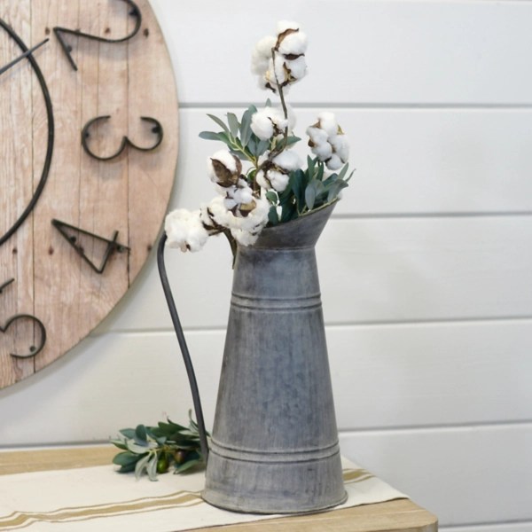 DAANIS Large Galvanized Floor Vase