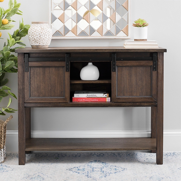 Sliding Sofa Table Sliding Door Farmhouse Console Table Kirklands TheSofa