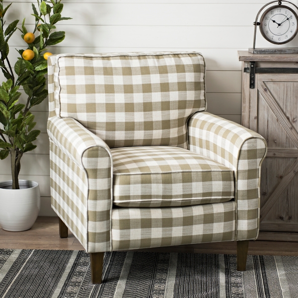 Buffalo Check Sofa Cover Piping And Pleats TheSofa
