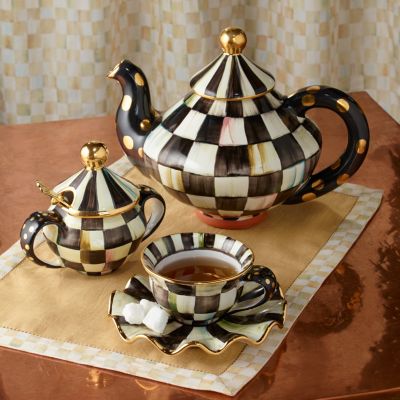 MacKenzieChilds Courtly Check Teapot