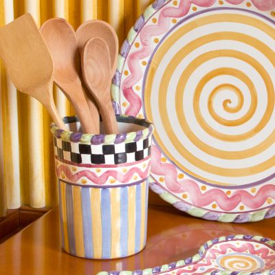 MacKenzieChilds Piccadilly Utensil Holder