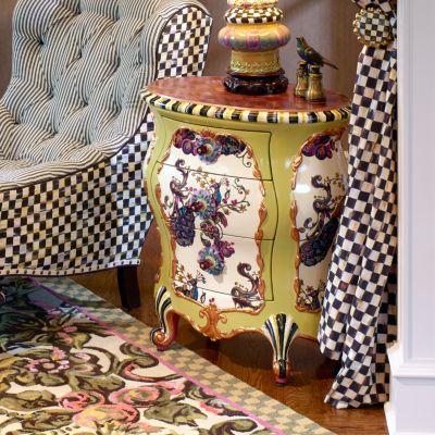 MacKenzieChilds Peacock Accent Chest