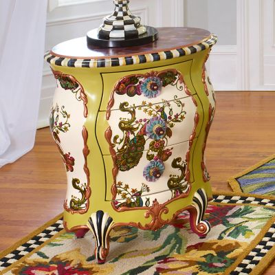 MacKenzieChilds Peacock Accent Chest